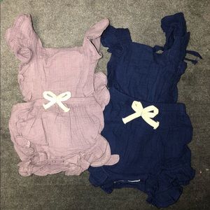 Adorable rompers BRAND NEW - 9-12 months